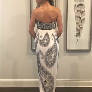 Patterned B&W maxi from White House Black Market